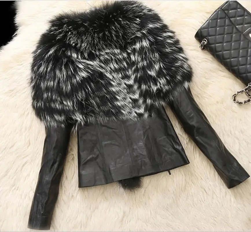 Новая имитация пальто Скорпион шерсть овечья кожа куртка короткий параграф искусственный мех осень зима верхняя одежда - Цвет: as  photo     2