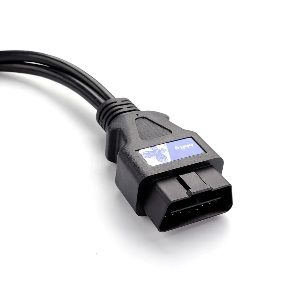 Bbfly-B1 OBD II OBD2 16Pin Splitter Расширение 1x мужской и 2x Женский Удлинительный Кабель-адаптер(1FT/30 см