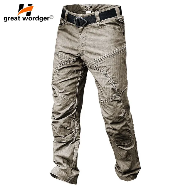 US $75.09 Military Tactical Cargo Pants Men Teflon Waterproof Hiking Climb Outdoor Army Pants Combat SWAT Tro
