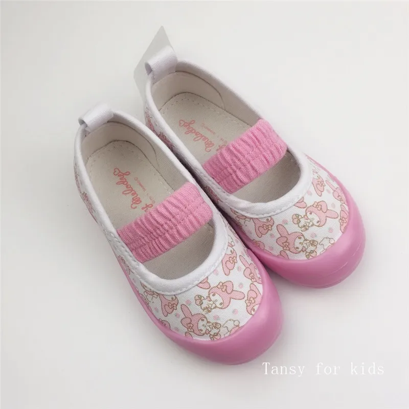 Melody/Обувь для маленьких девочек; эластичная лента; Мягкая Повседневная дышащая детская парусиновая обувь; детская обувь с защитой от ударов; - Цвет: Розовый