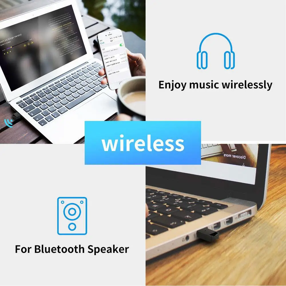 USB Bluetooth адаптер Dongle 4,2 музыкальный аудио приемник передатчик для Win 10 r20 Bluetooth стандарт 4,0