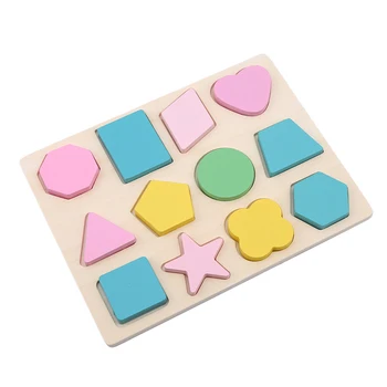 

Kids 3D Puzzle Wooden Toy Learning Geometry Educational Toys For Children Puzzle Montessori Early Learning Intellectual Kids Toy