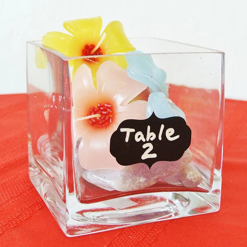 100Pcs 5 x 3.5cm Creative Chalkboard Craft Stickers Jar Tags Label Kitchen Decor