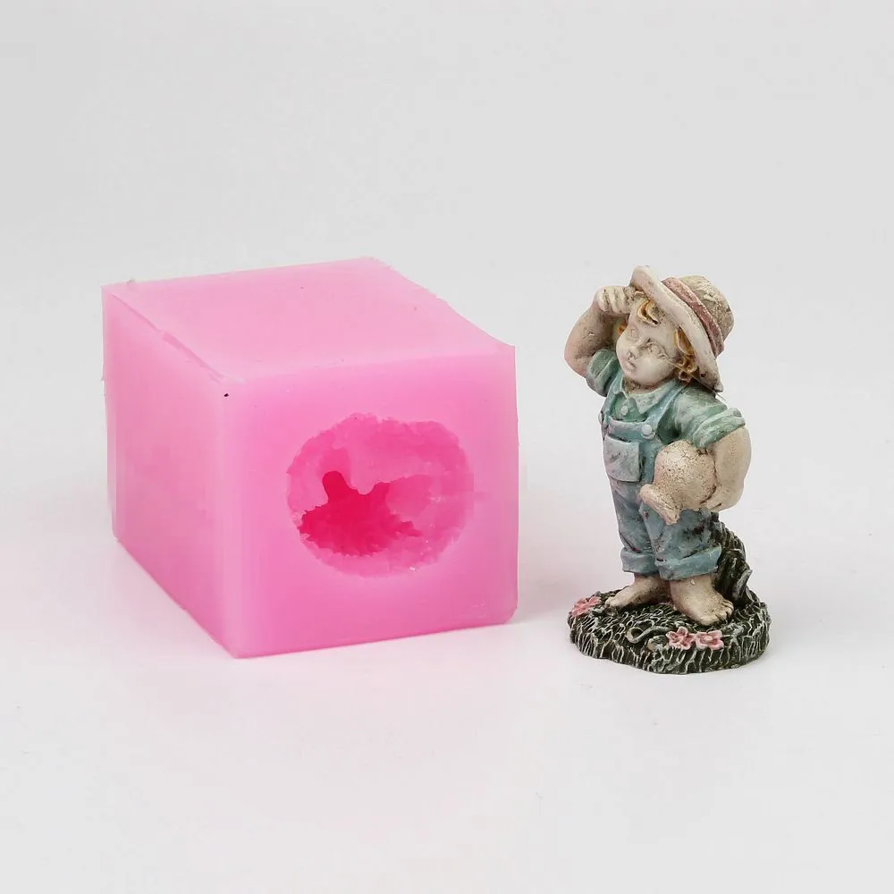 Candle Soap Making Ceramic boy Toy Mold Cake decorating tool Home Decoration 3D Clay Craft silicone mold