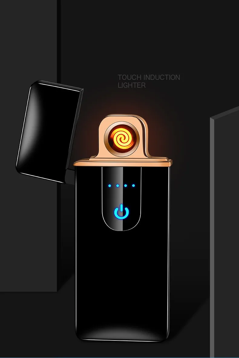 Новые USB перезаряжаемые электрические зажигалки USB электонический прикуриватель двухсторонний зажигание защищенный от ветра для курения аксессуары sigara