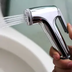 ABS Ручной Туалет Ванная Комната Биде Распылитель душевой насадки для воды спрей спринклерной серебро