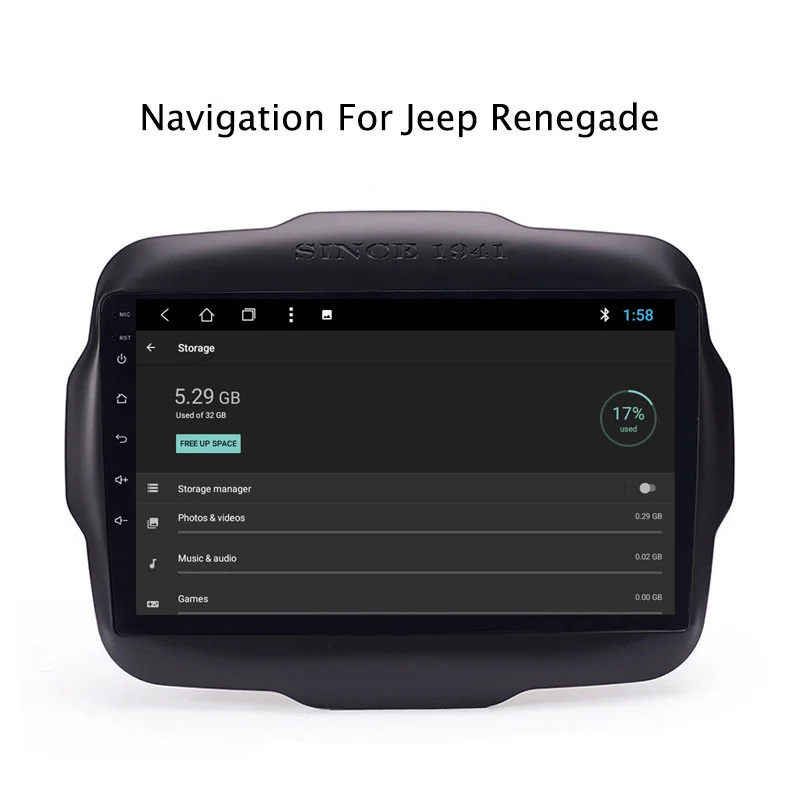 Discount NAVITOPIA 9inch 2G RAM 32G ROM Android 8.1 Car DVD Multimedia GPS Navigation for Jeep Renegade 2016 4