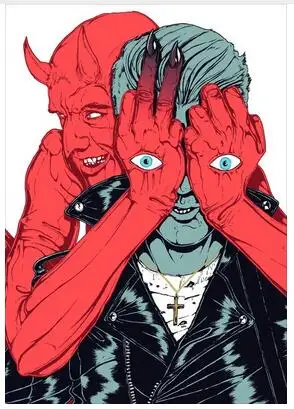 

Queens of the Stone Age QOTSA New 2017 Villains Art Wall Decor Silk Print Poster
