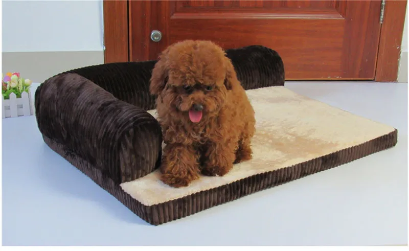 Роскошный большой диван-кровать для собаки, кошки, питомца, подушка для больших собак, моющееся гнездо для кошки, плюшевого щенка, коврик для питомника, квадратная Подушка для домашнего питомца