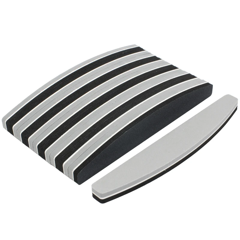 5pcs Sponge Block Nail File 180/240 Gray/Black Boat Nail Buffer Gel Polish Lime a Ongle Sanding Buffer Manicure Tools Supplier