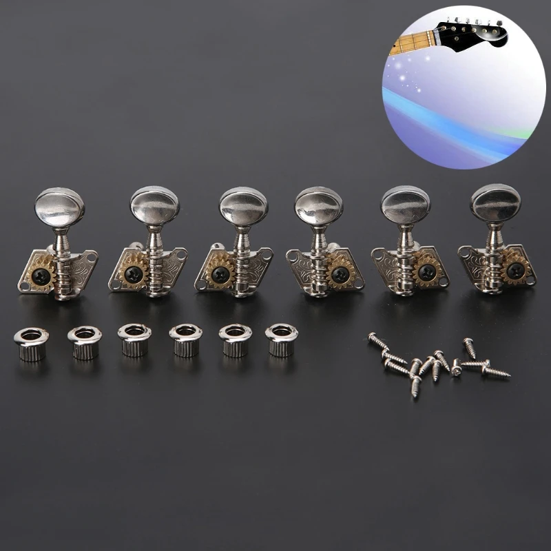 

Acoustic Folk Guitar Open Tuning Peg Tuners Machine Heads for Replacement Parts #35/6L 3