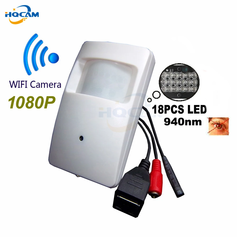 HQCAM Wireless 1080P mini ip camera wifi night vision Camera 940nm leds