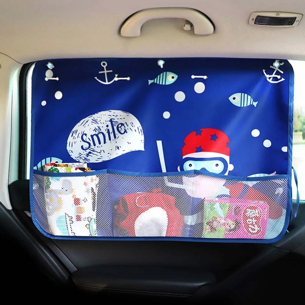 

Car Sun Shade Curtains Cute Cartoon Car Windshield Rear Side Window Sunshade Protect Window Curtains Car Styling