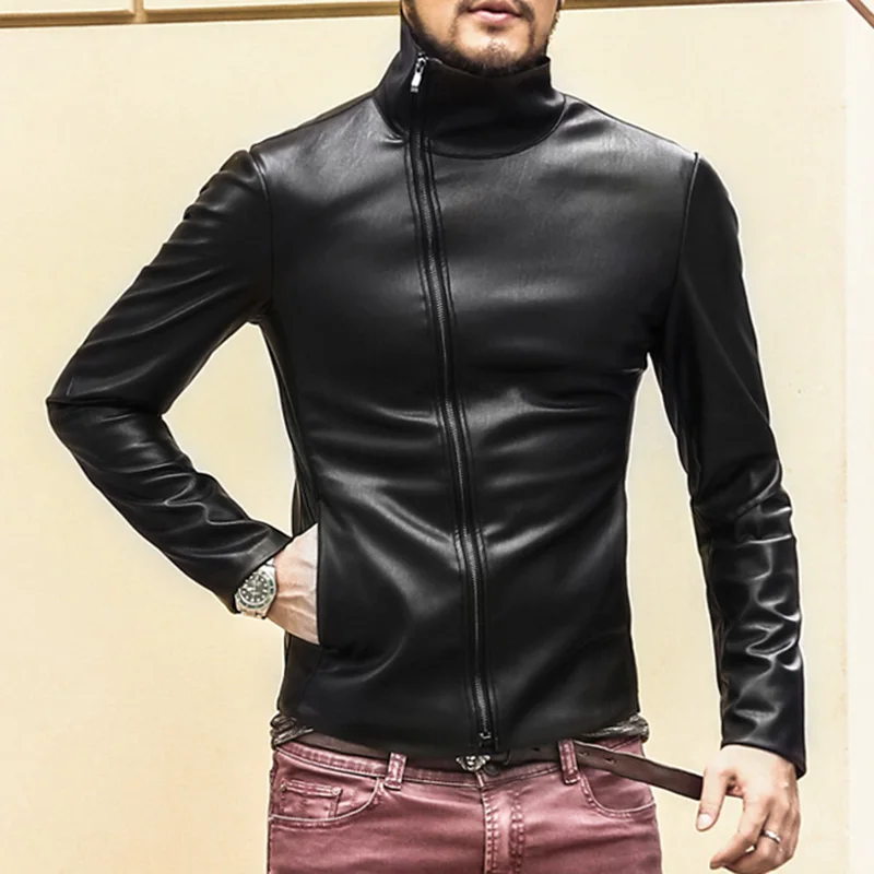 jaqueta de couro masculina aliexpress