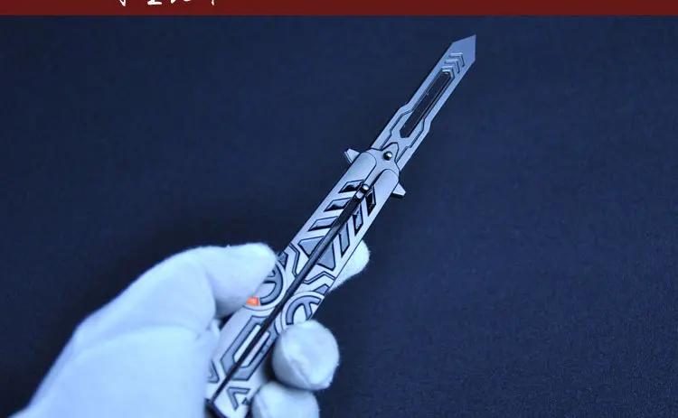 Аниме тренажер ножи бабочки игрушки BALISONG металлические стальные из сплава не