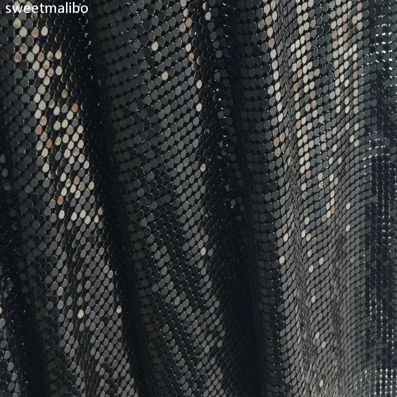 Black Metal mesh fabric m