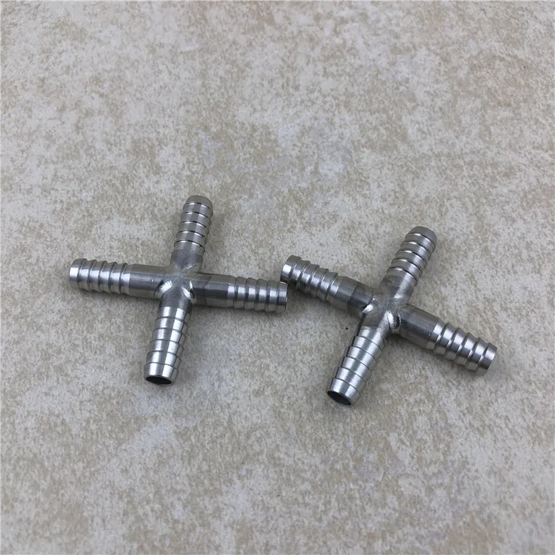

2pcs/lot Stainless Steel Pipe Cross Fitting four way - 5/16" Tee for Draft Beer Line