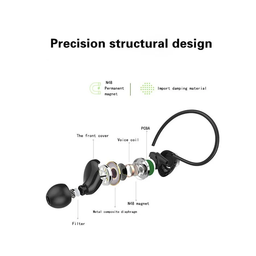 New Sports Running Bluetooth Earphone Mobile Phone Wireless Headset with Mic Noise Cancelling fone de ouvido Headphone Stereo2
