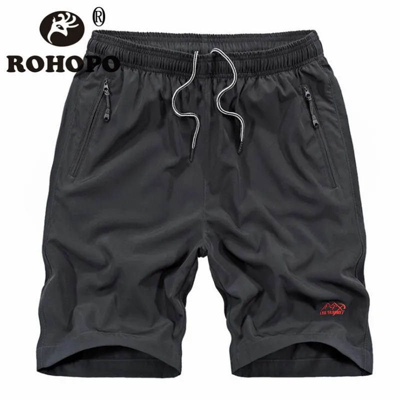 Быстросохнущая Мужская Спортивная шорты для женщин серый темно синий эластичность пляжные Стиль Короткие мотобрюки мягкий полиэстер летн