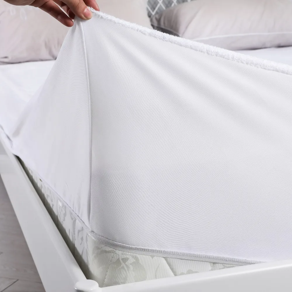 Полный Размеры наматрасник Водонепроницаемый хлопковый Terry глубокий карман из