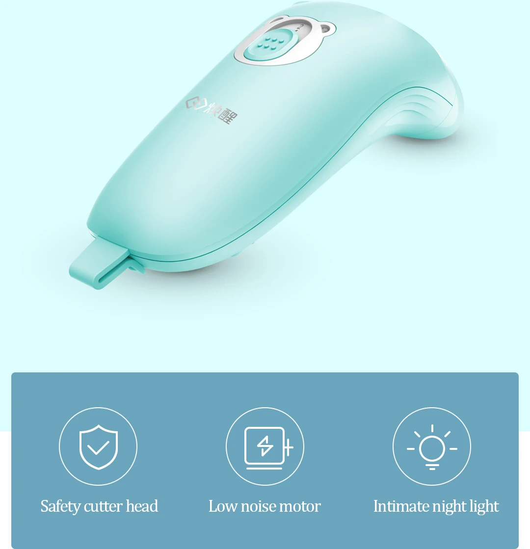 Xiaomi Mijia HuanXing дети электрическая для ухода за ногтями триммер безопасность Низкий уровень шума с ночным светом