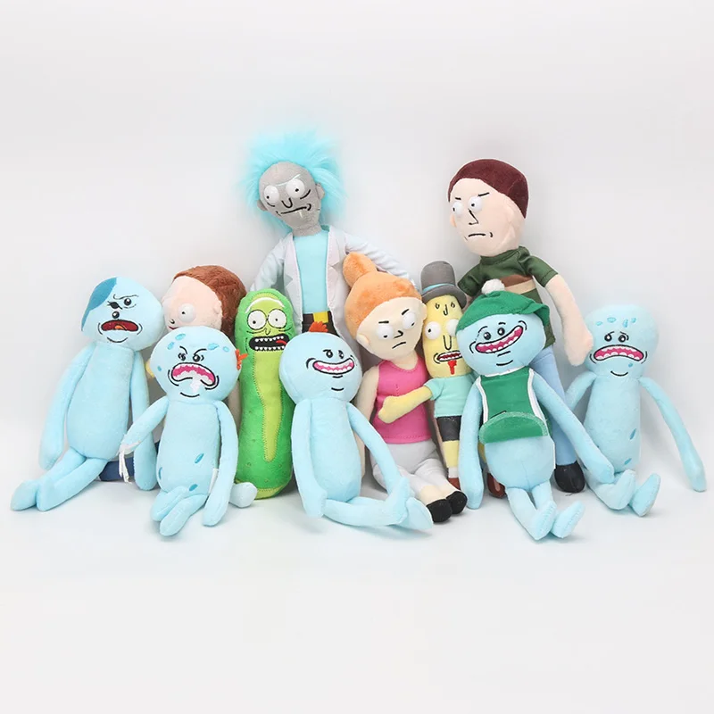 20 см-30 см Рик и Морти плюшевые куклы foamy Happy Sad Meeseeks Mr poopybuttole Pickle Rick Мягкие плюшевые игрушки куклы, детский подарок