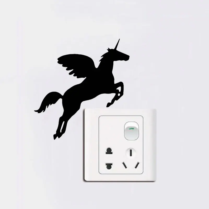 Unicorn Switch Sticker Waterproof Creative Flying Cartoon Decoration for Cars Styling Funny Automotive Window Bomb Products