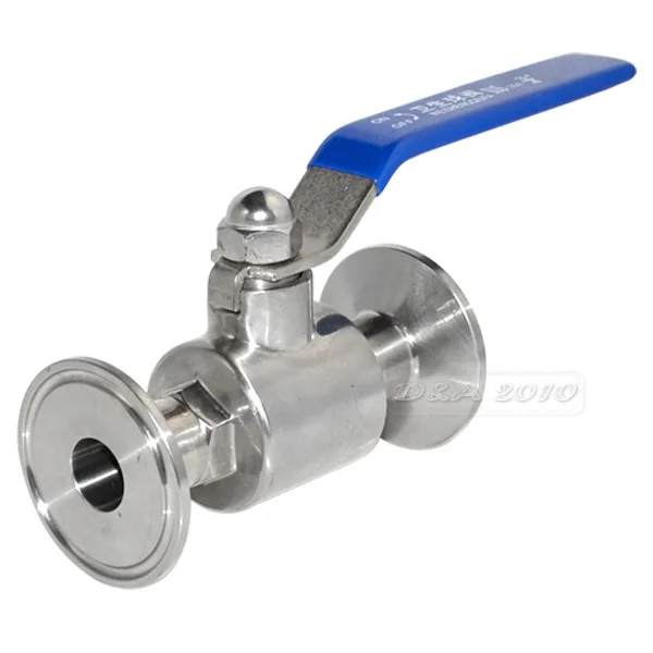 3/" 0,75" 19 мм труба потока OD санитарный полный порт шаровой клапанный Зажим Тип наконечник из нержавеющей стали SS SUS 316