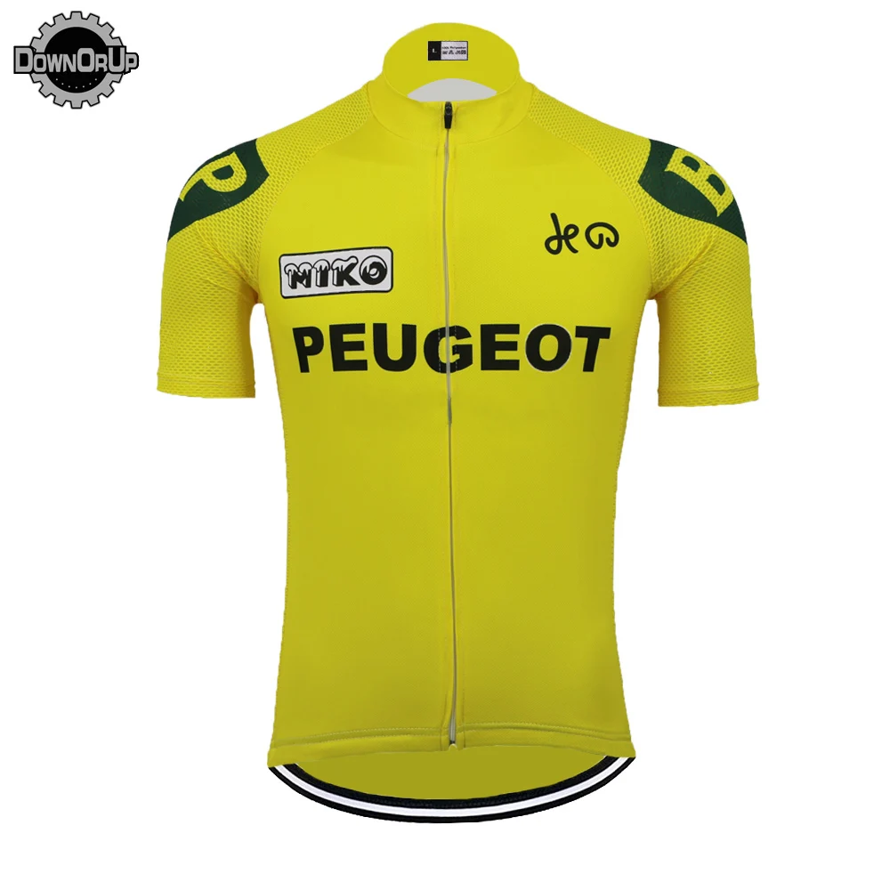 

2019 cycling jersey men pro Short Sleeves yellow Bike team jersey pro bike wear road mtb ciclismo customized Mountain DOWNORUP