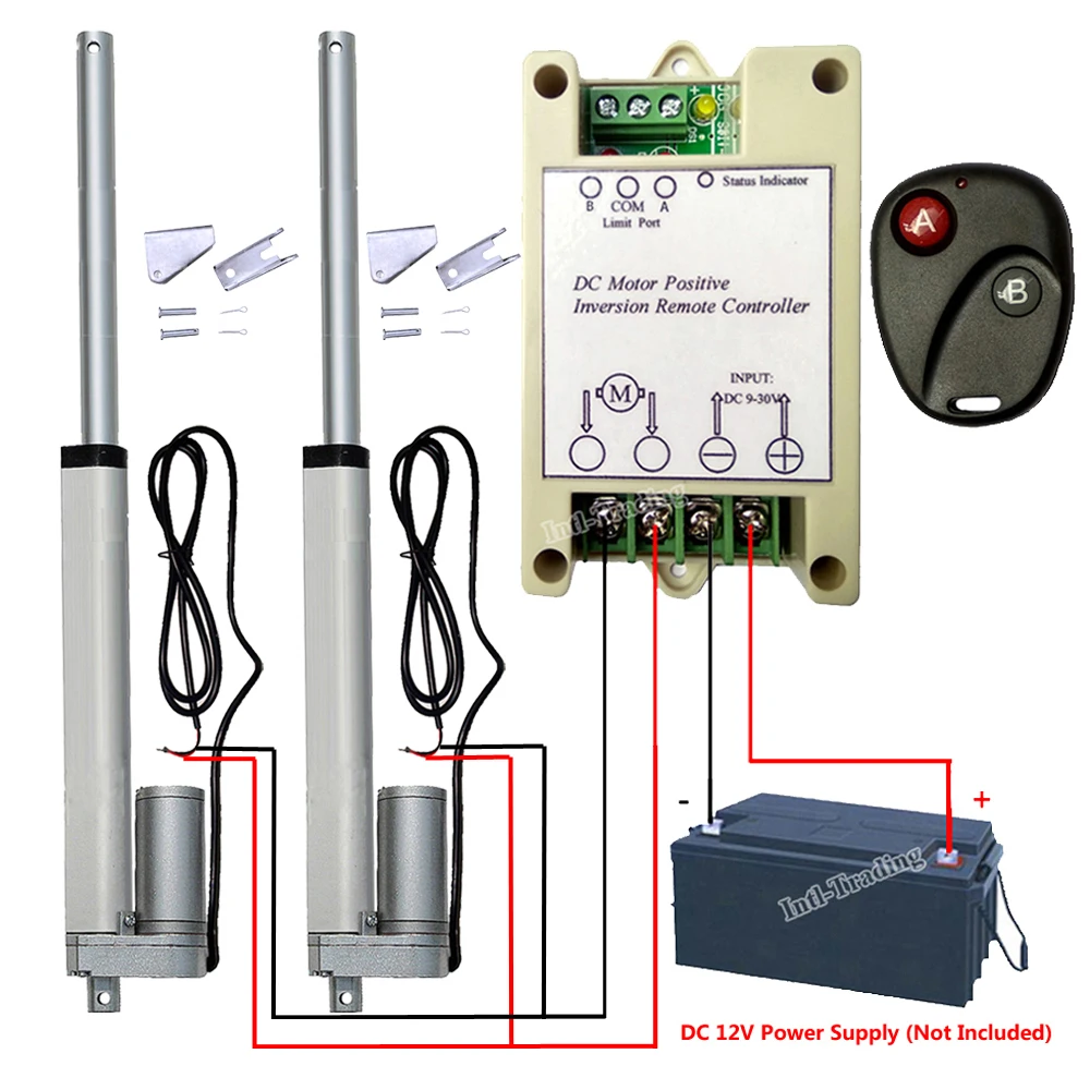 Remote Control for Traction Bed Bundle Kits:2x 14/" Linear Actuator 12V DC Motor