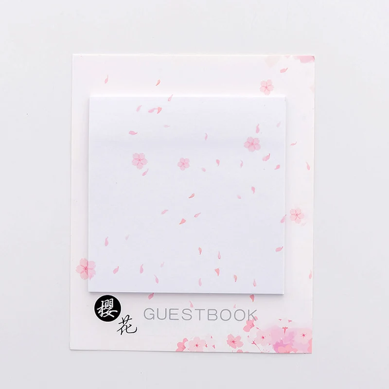 Милые Cherry невые цветы memo pad Sticky Notes Memo записная книжка Note бумажные закладки стикеры школьные принадлежности