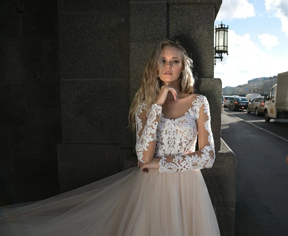 Erosebridal свадебное платье с длинным рукавом 2019 дизайн реальное изображение кружевное свадебное платье со шнуровкой сзади длинное Часовня