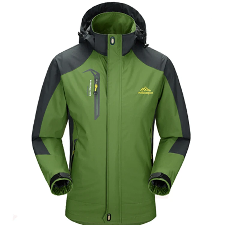 Man Army Green Весна Горячие 5XL мужские куртки водонепроницаемые весенние пальто с капюшоном для мужчин и женщин верхняя одежда армейская однотонная Повседневная брендовая мужская одежда, SA153 - Цвет: Man Army Green
