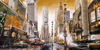 

cities landscape vintage posters canvas paintings New York street view scenery murals home decorative art