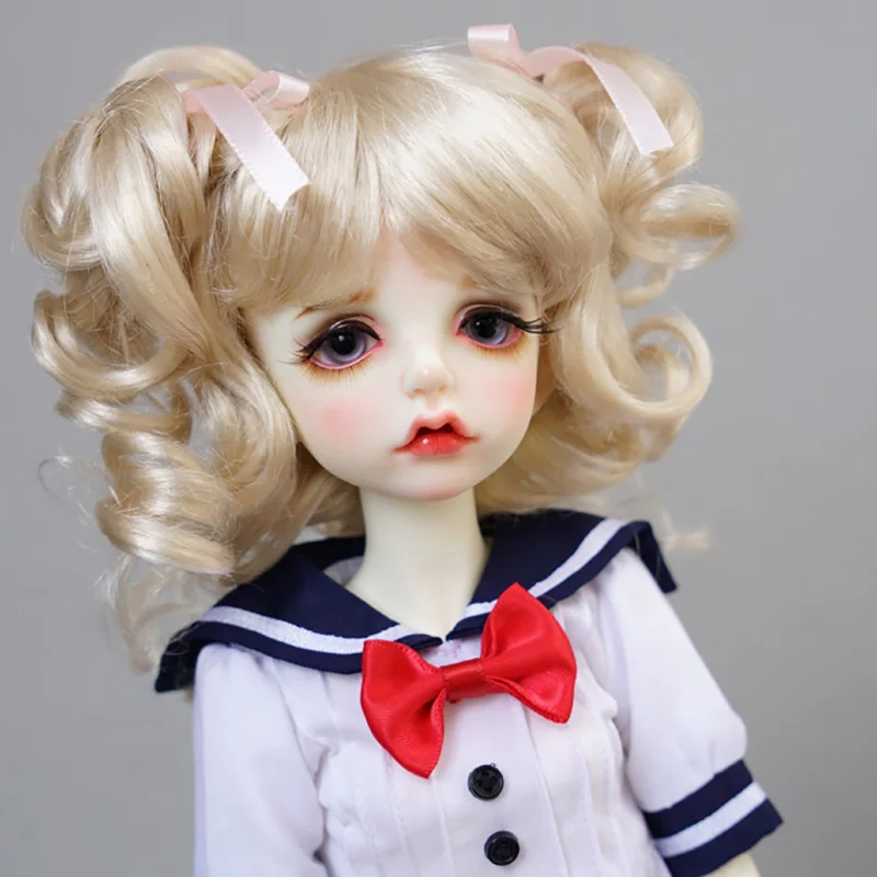 Cateleya горячий BJD SD кукольный парик золотые короткие вьющиеся волосы короткие волосы конский хвост 1/4 кукла 1/6 волосы куклы аксессуары