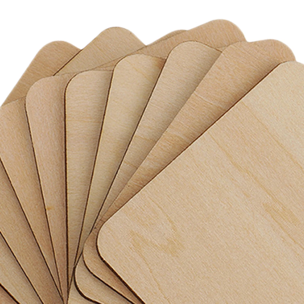 80PC DIY Pure Hand-Made Accessories Square Wood Chip Puzzle Graffiti Wood Pieces Creative Teaching Supplies(5CM