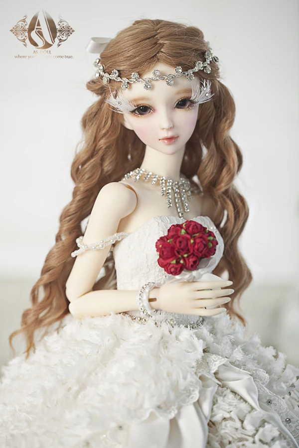 Bjd doll clothes as female romantic princess wedding dress cl3130510