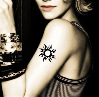 

New style tatoo henna fake tattoo flash tatto temporary tattoo sticker men TaTy tatuagem tattoos pair of burning suns WM009