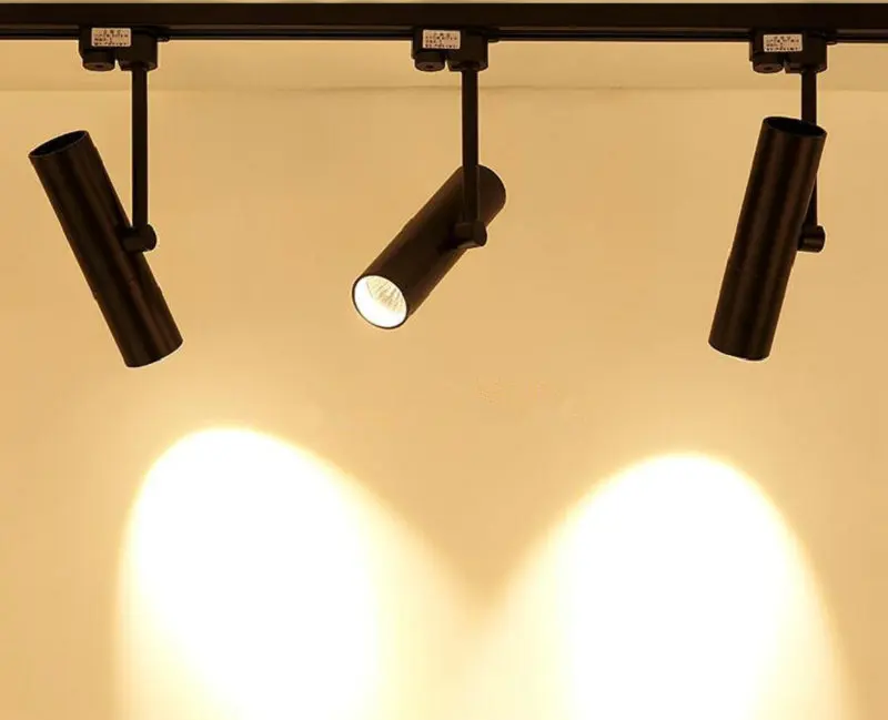 

dimmable 10W 15W COB LED Track light aluminum Ceiling Rail Track lighting Spot Rail Spotlights Replace Halogen Lamps AC220V
