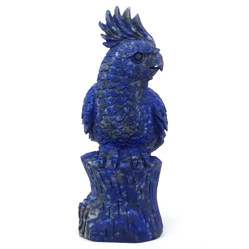 

Parrot Figurine 5.47" Natural Gemstone Lapis Crystal Healing Reiki Home Decor