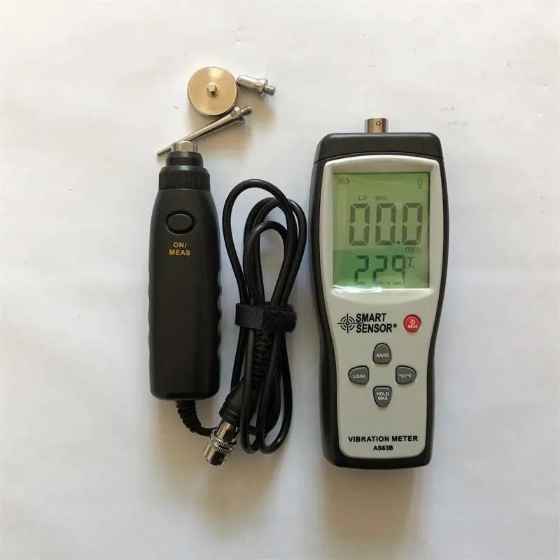 

Digital vibration meter 10HZ~1KHZ 0.1~199.9m/s Precision Smart Sensor AS63B Vibration measurer Tester Gauge Analyzer W/Carry Box