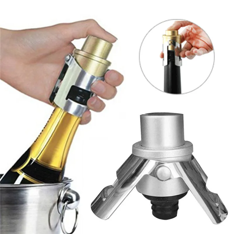 Stainless Steel Red Wine Champagne Bottle Preserver Air Pump Stopper