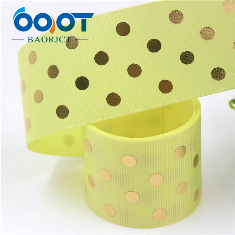 OOOT BAORJCT I-19518-1248, 38 мм, 10 ярдов сплошной цвет точка горячего тиснения корсажные ленты, лук колпачок DIY аксессуары украшения - Цвет: I-19518-1250