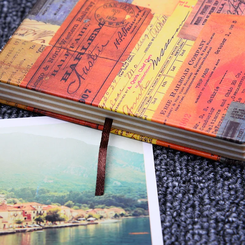 Креативный блокнот А5 в твердой обложке, винтажный блокнот для путешествий из крафт-бумаги