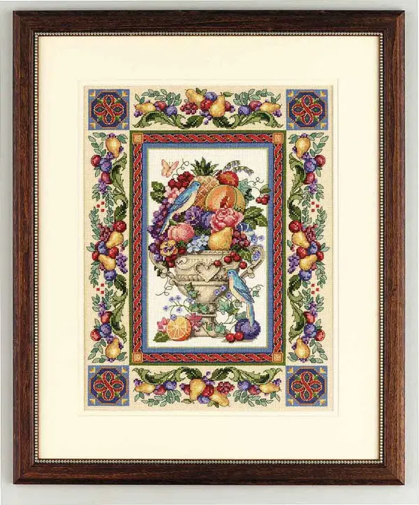 

Gold Collection Beautiful Counted Cross Stitch Kit Elegant Tapestry Fruit and Flower Birds Bird dim 3793