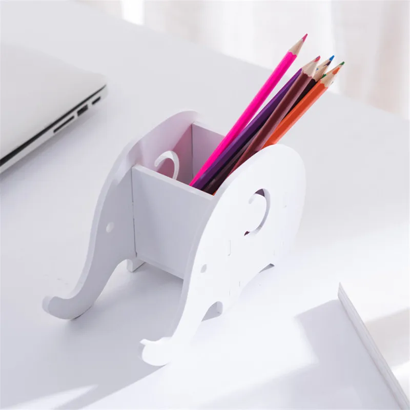 

Portable Removable Cartoon Cute Elephant Phone Holder Pen Office Organizer Desktop Stand Pencil Pen Holders Stationery Container