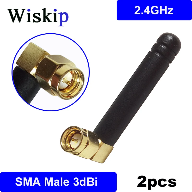 

2pcs 2.4GHz antenna wifi SMA Male Connector 3dbi 2.4 ghz antena wi fi Small Size antenne white wi-fi antenas antennas router