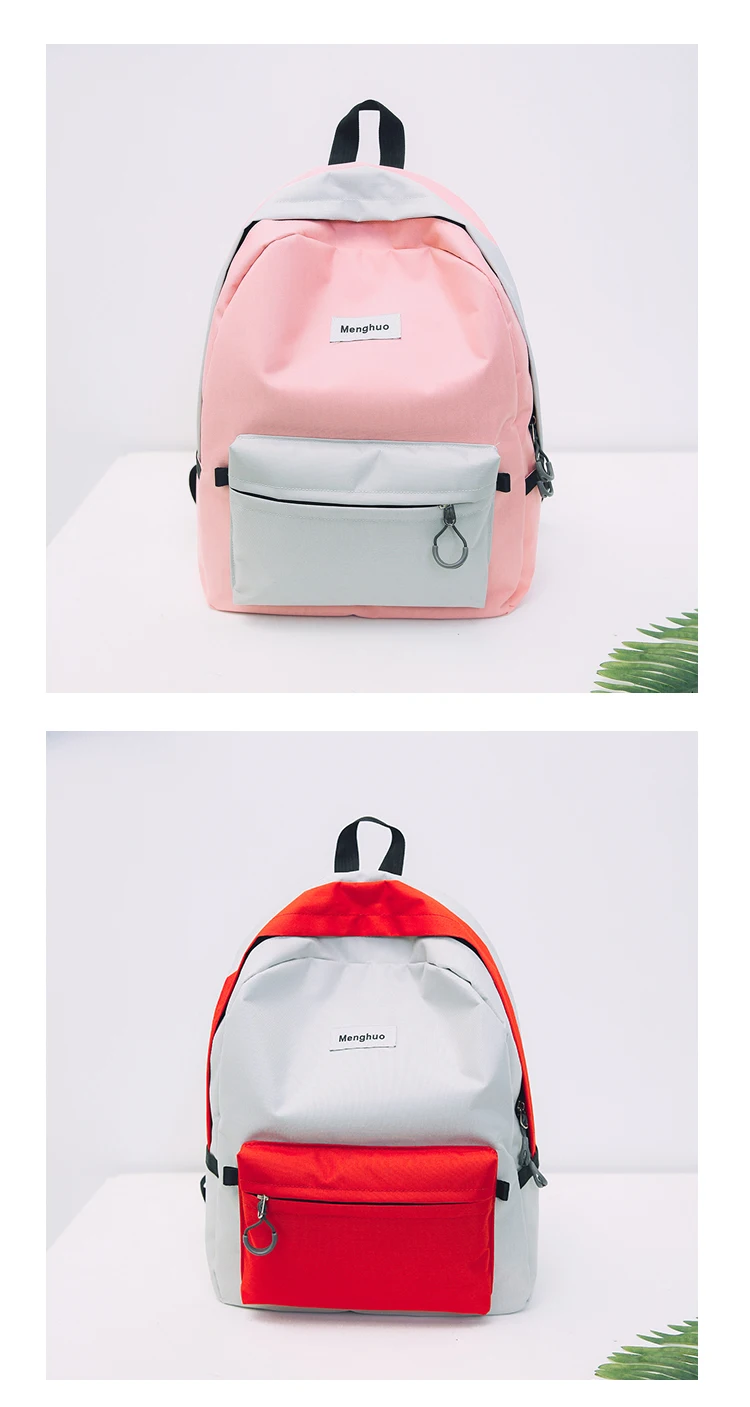 Menghuo Brand New Patchwork Women Backpacks Canvas Backpack Girls Rucksack School Backpacks for College Student Mochila Feminina (24)