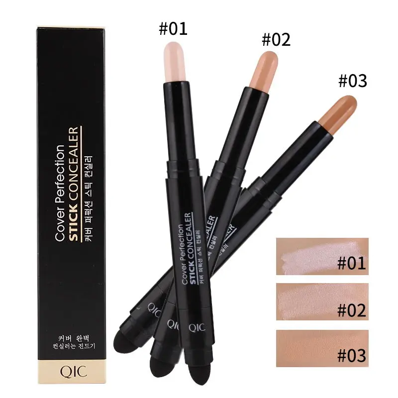 

Brand Double Head 3D Bronzer Highlighter Stick Face Makeup Concealer Pen Foundation Stick Cream Texture Contour Pencil