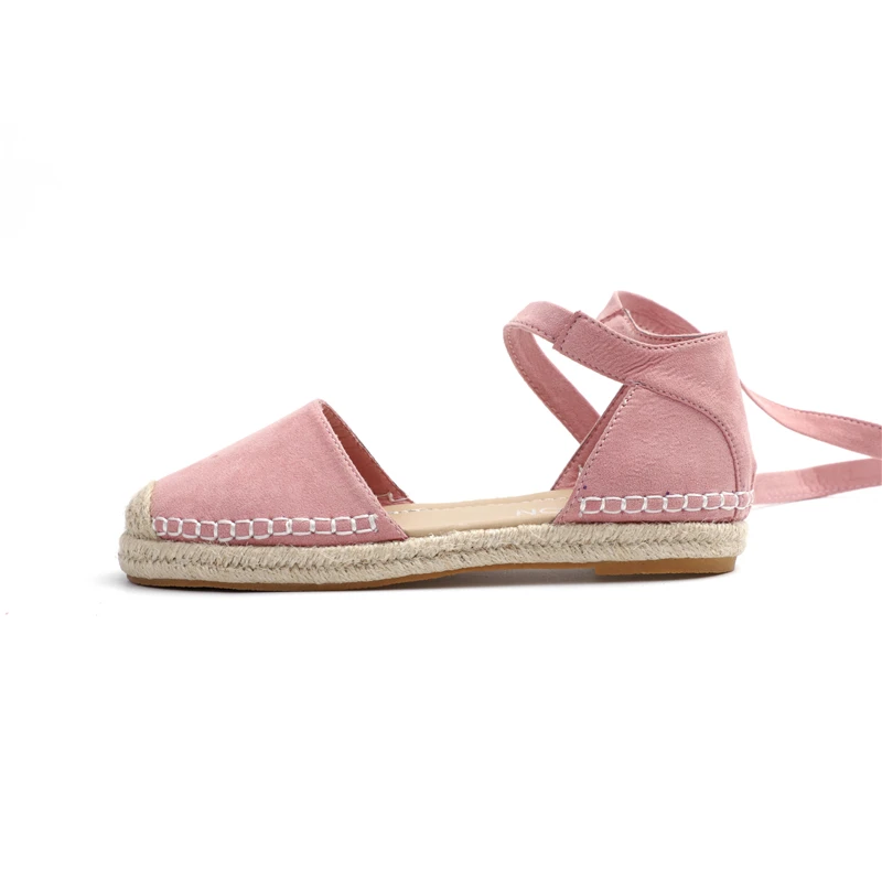 HEE GRAND Riband Lace-up Fashion 2018 New Summer Ladies Fishman Sandals Woman Flat With Mujer Shoes Plus Size 35-43 XWZ4986